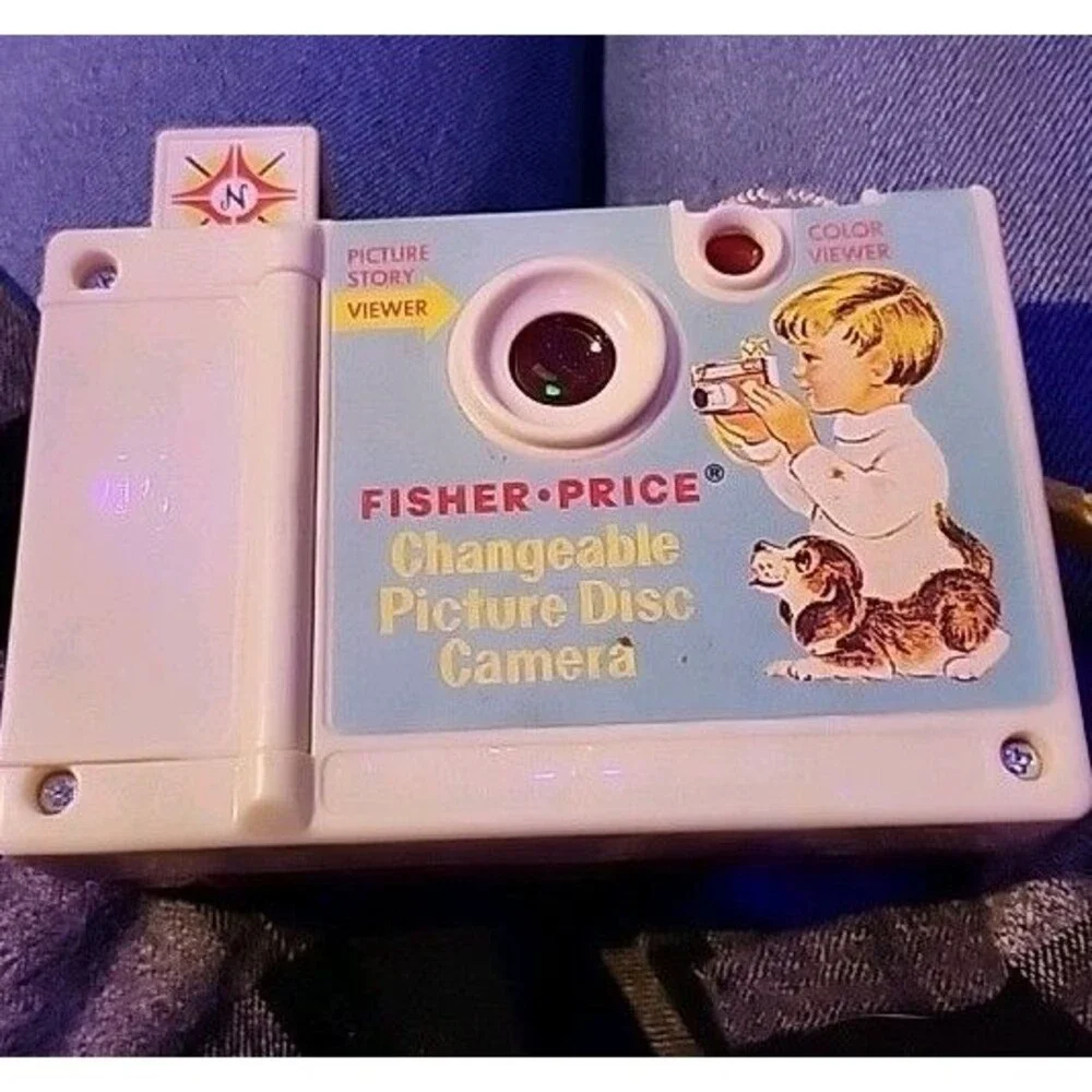 Vintage Fisher Price Changeable Picture Disc Camera-1 Picture 3 Disc